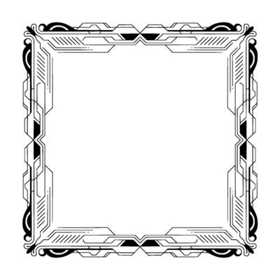 Geometric Art Deco Frame Elegant Modern Template