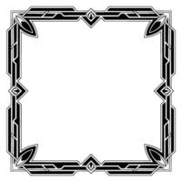 Elegant Art Deco Frame, Black and White , Blank Space for Text vector