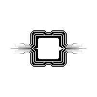 Abstract Tech Circuitry and Digital Data Flow on White Background vector