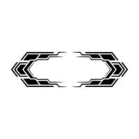 Abstract Geometric Tech Frame Element on White Background vector