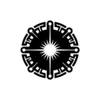 Abstract Black White Starburst , Modern Geometric vector
