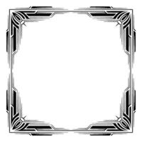 Art Deco Frame Elegant Black White Border, Geometric , Empty Space vector