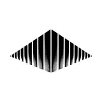 Geometric Abstract Black and White Diamond Structure vector