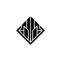 Minimalist Art Deco Emblem, Geometric in Black on White vector