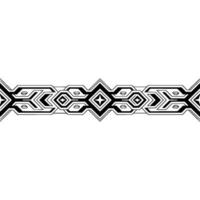 Geometric Border Abstract Black White Pattern on Gradient vector