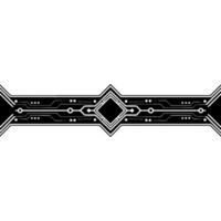 Minimalist Circuit Board Black Lines on White, Tech Background vector