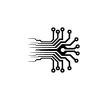 Abstract Circuit Board With Lens Flare on Gray Background vector