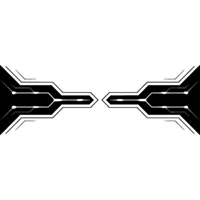 Futuristic Abstract Tech Background Black Lines White Space