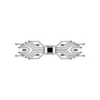 Minimalist Circuit Board on Light Grey Background vector