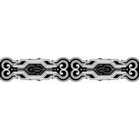 Black and White Circuit Board Border With Ornate Technology vector