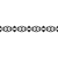 Elegant Black Flourish Border on White Background vector