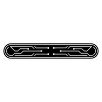 Minimalist Circuit Board Element Technology, Cybernetic, Data vector