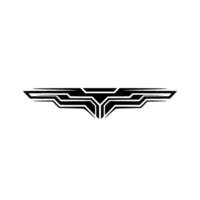 Abstract Geometric Emblem Modern Minimalist Black and White vector