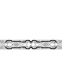 Futuristic Circuit Board Border on Grayscale Background vector