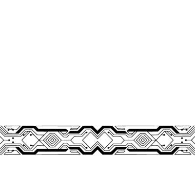 Futuristic Circuit Board Border on Grayscale Background