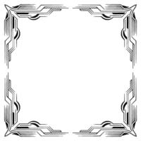 Art Deco Border With Geometric and Blank Space vector
