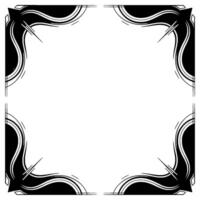 Art Deco Corner Frame With Geometric Lines in Monochrome vector