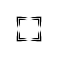 Geometric Black Square Frame, Modern Minimalist on Gray Background vector
