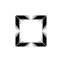 Geometric Black and White Frame vector