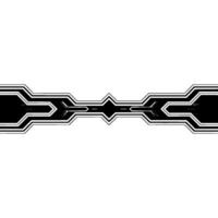 Abstract Tech Border Black White Geometric Pattern on Gradient Background vector