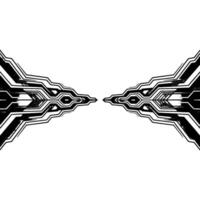 Abstract Geometric in Grayscale Modern Digital Art vector