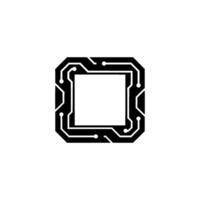 Modern Abstract Circuit Board , Technological Minimalism vector