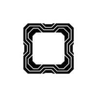 Abstract Geometric Black White Frame vector
