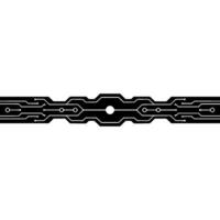 Abstract Circuit Board Element, Modern Tech Background, Black White vector