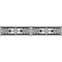 Geometric Ornamental Border in Black and White, Elegant and Decorative vector