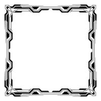 Geometric Tech Frame Futuristic Border, Blank Space, Minimalist vector