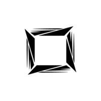 Abstract Geometric Square Minimalist Black and White vector