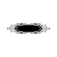 Minimalist Tech Interface Element, Modern Ui, Black White vector