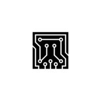 Minimalist Electronic Circuit Board , Tech vector