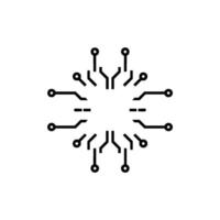 Minimalist Circuit Board Technology, Data, Processing Concept vector