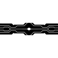 Abstract Tech Circuit Geometric Elements, Minimalist, Futuristic vector