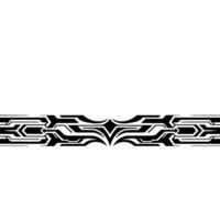 Abstract Tech Border Geometric Black and White , Isolated vector
