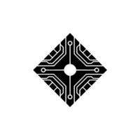 Abstract Circuit Board , Minimalist Tech vector