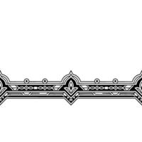 Geometric Art Deco Border on White Backdrop vector