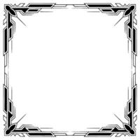 Art Deco Frame Elegant Black and White , Empty Space vector