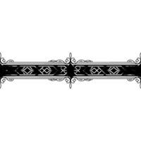 Elegant Geometric Ornament Element on White Background vector