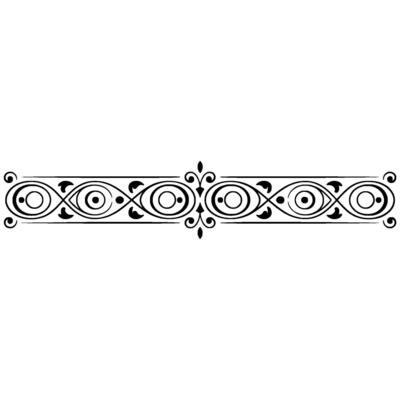Ornate Black White Decorative Border Element