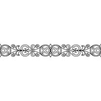 Elegant Black Flourish Border Element on Gradient Background vector