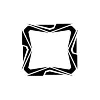 Geometric Frame Abstract Border in Black White for Branding vector