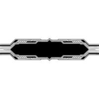 Futuristic Tech Bar Overlay Black White Abstract vector