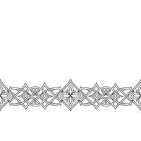Intricate Black and White Ornamental Border Element vector