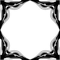 Geometric Art Deco Frame, Teal and Silver, Blank Space for , Invitation Background vector