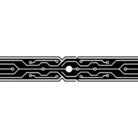 Black and White Circuit Board on Light Gradient, Minimalist Tech Illustration vector