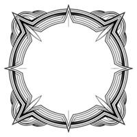 Art Deco Frame, Geometric , Black and White Decorative Element vector
