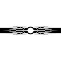 Futuristic Tech Black and White Abstract Element vector