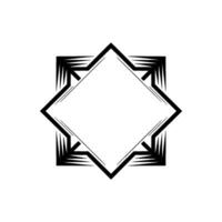 Geometric Black Frame With Arrows on White Background Modern vector